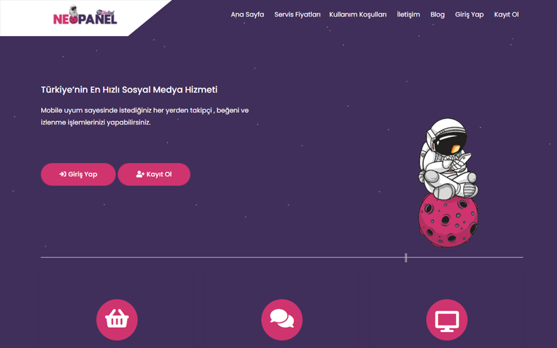 NeoGalaxy SMM Panel Teması